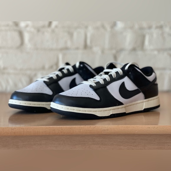 Nike Dunk Low Vintage Premium Panda Black White FQ8899-100 Women sizes